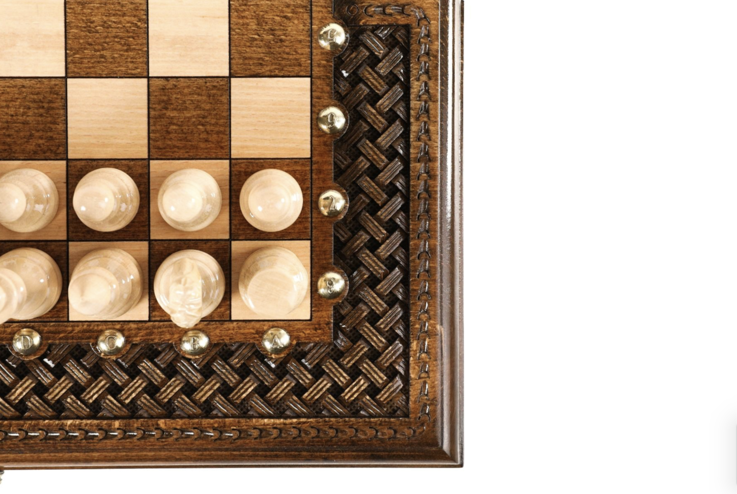 Chess Set with an ornamental braid pattern classic 40/40