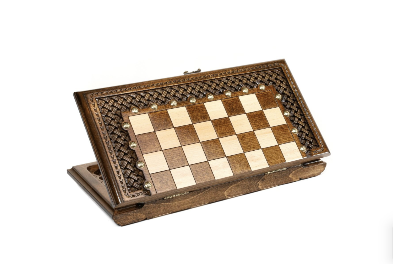 Chess Set with an ornamental braid pattern classic 40/40