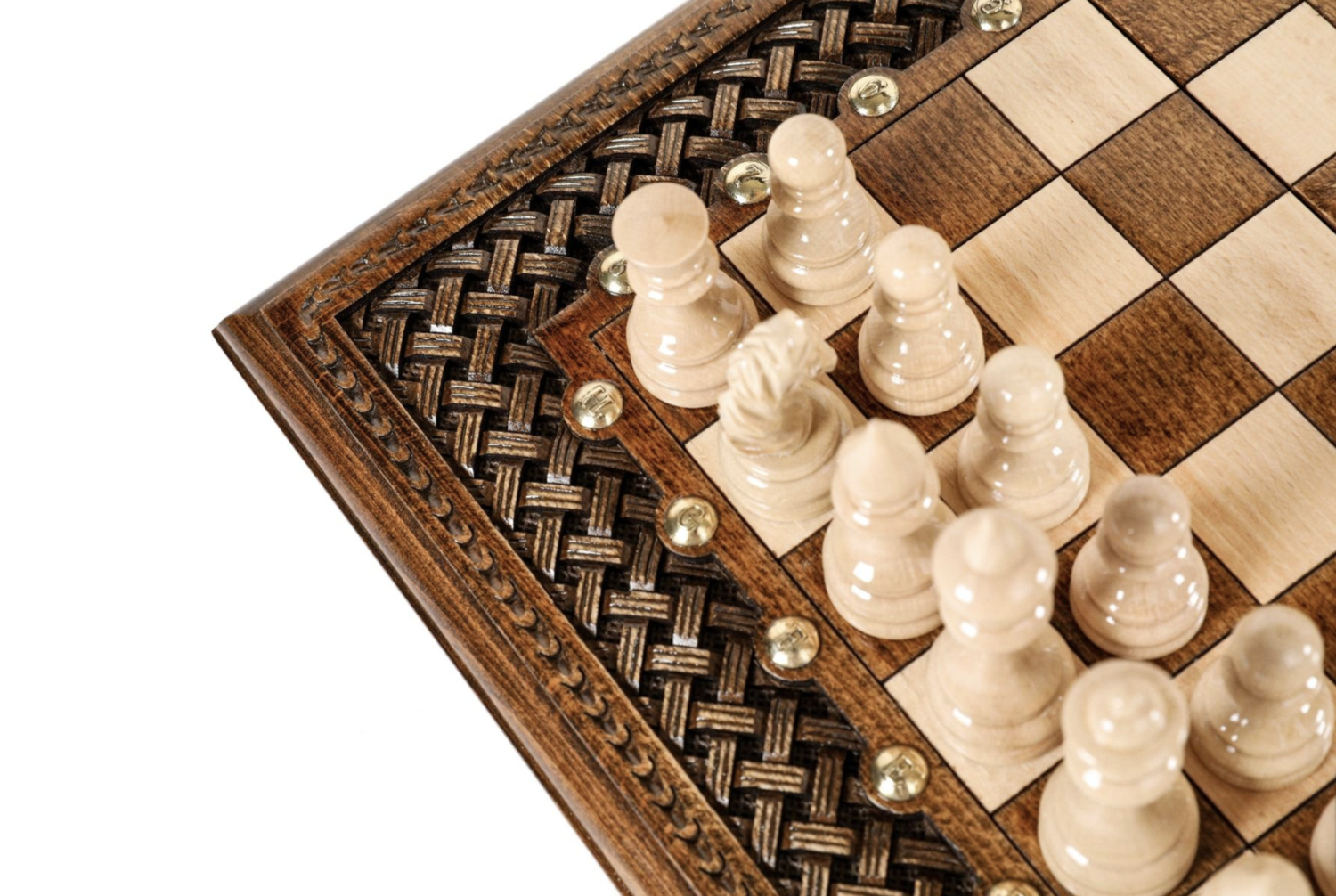 Chess Set with an ornamental braid pattern classic 40/40