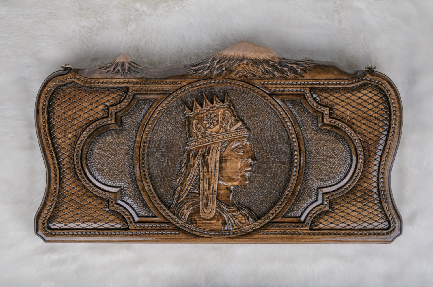 Tigran Mets Backgammon with copyrighted Mount Ararat outline 24 &quot; 12&quot;