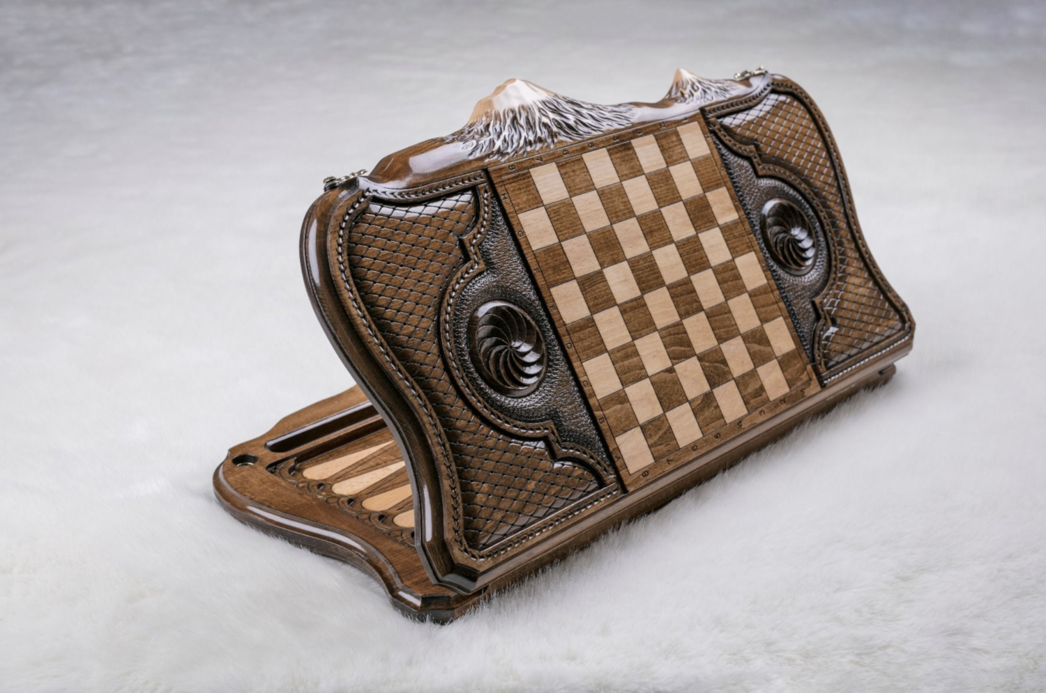 Tigran Mets Backgammon with copyrighted Mount Ararat outline 24 &quot; 12&quot;