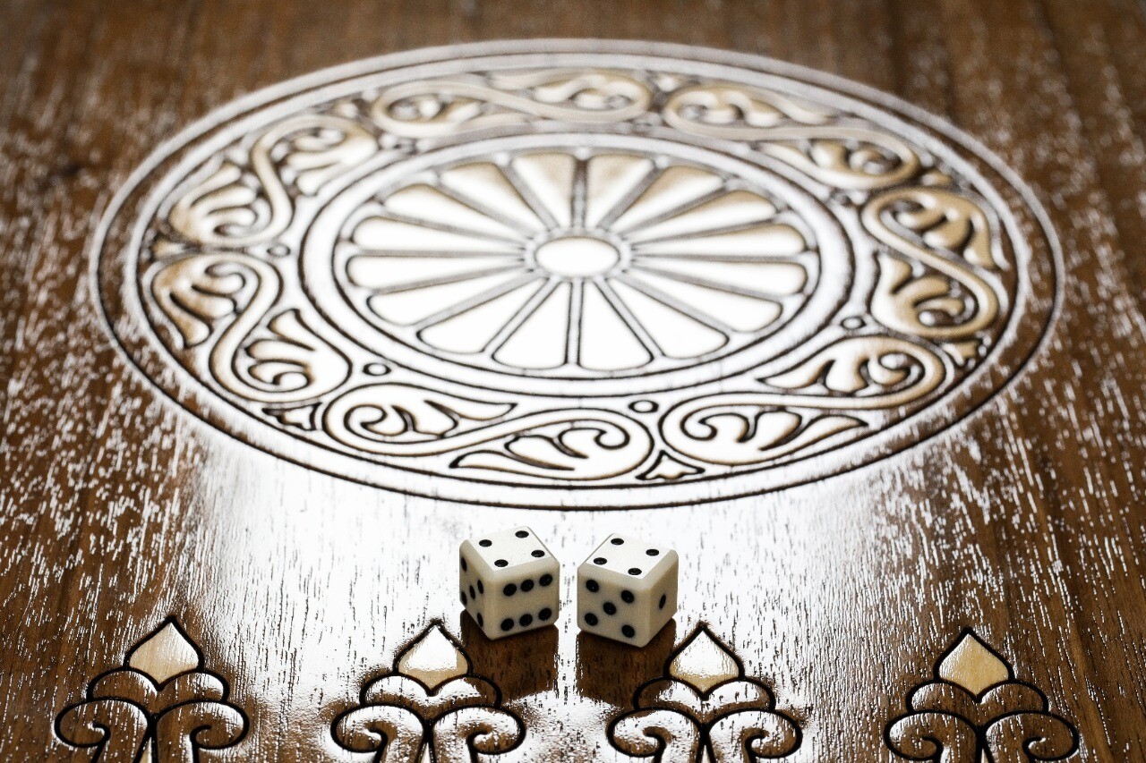 “Noah” backgammon with copyrighted Mount Ararat outline 24&quot; x 12&quot;
