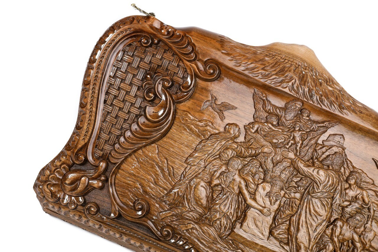 “Noah” backgammon with copyrighted Mount Ararat outline 24&quot; x 12&quot;