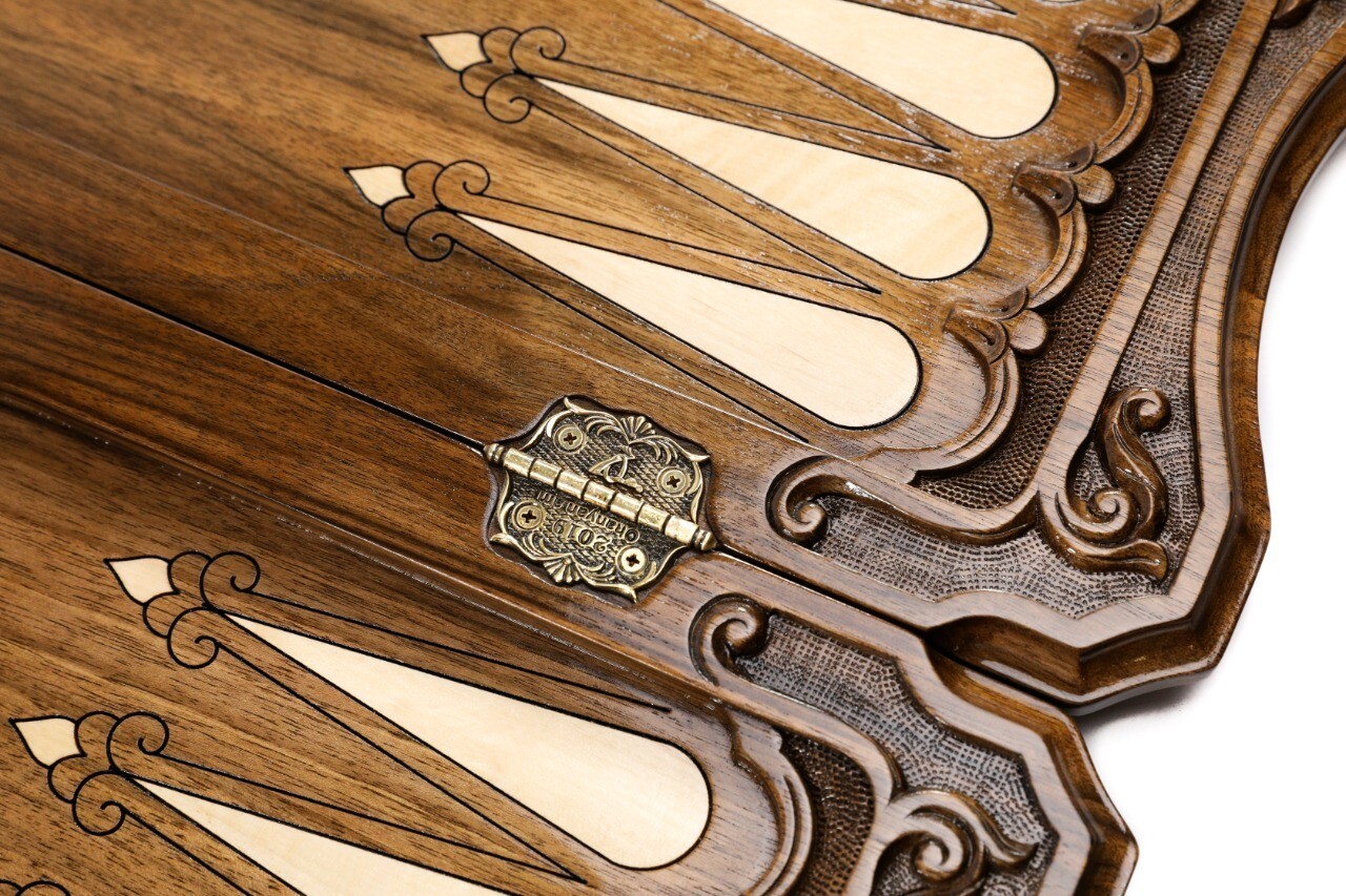 “Noah” backgammon with copyrighted Mount Ararat outline 24&quot; x 12&quot;