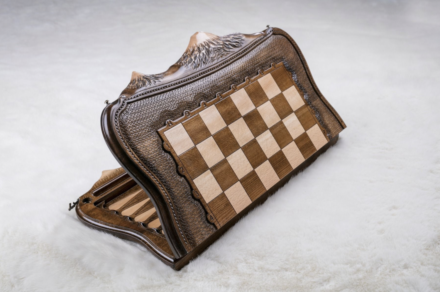 Chess - backgammon Set with Ararat 24&quot;x 12&quot;