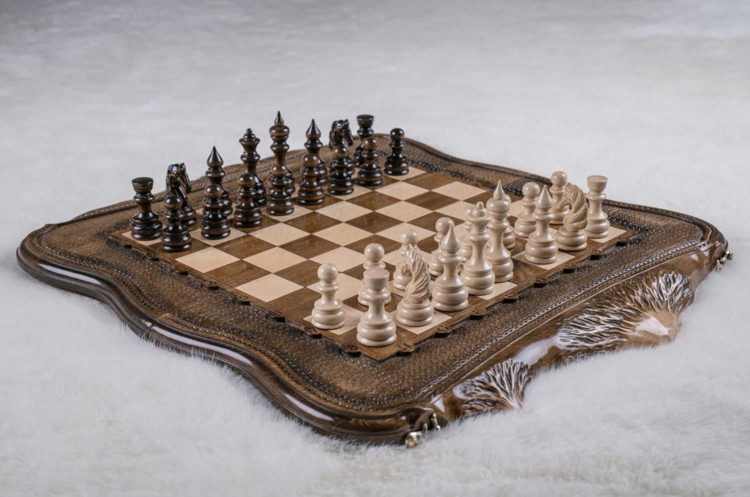 Chess - backgammon Set with Ararat 24&quot;x 12&quot;