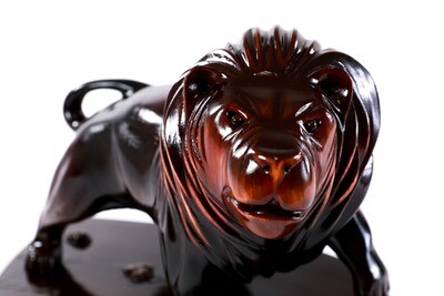 Hand Made Wooden Souvenir Lion