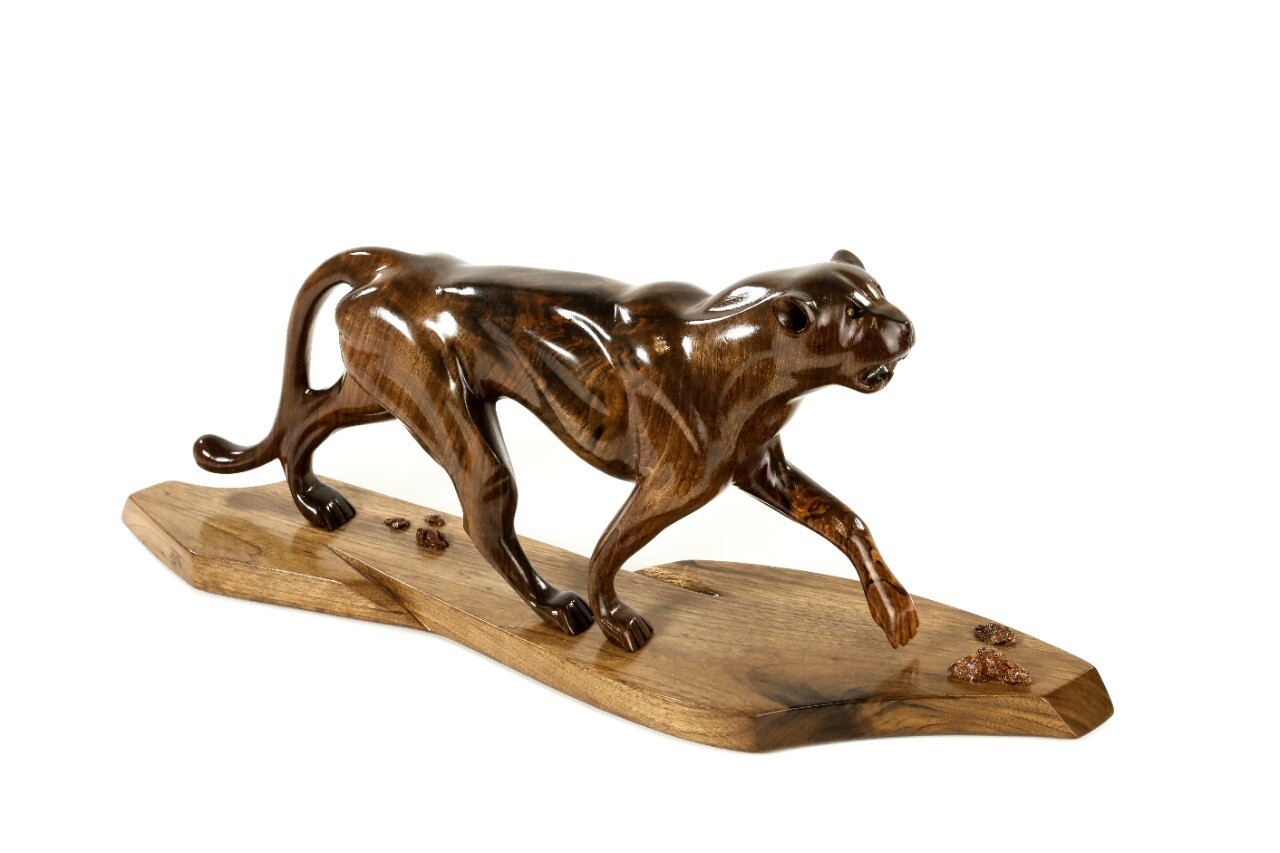 Hand Made Wooden Souvenir Tiger