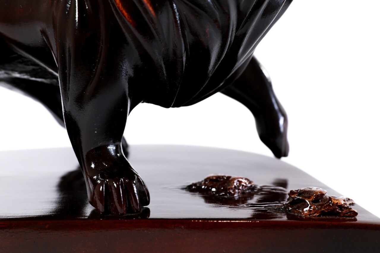 Hand Made Wooden Souvenir Lion