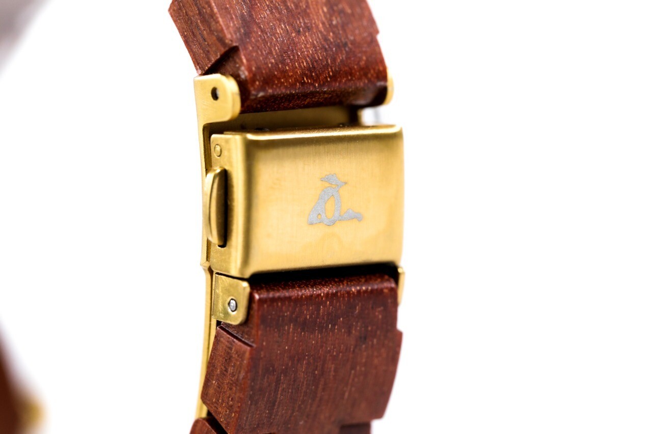 wooden wrist watch- Red