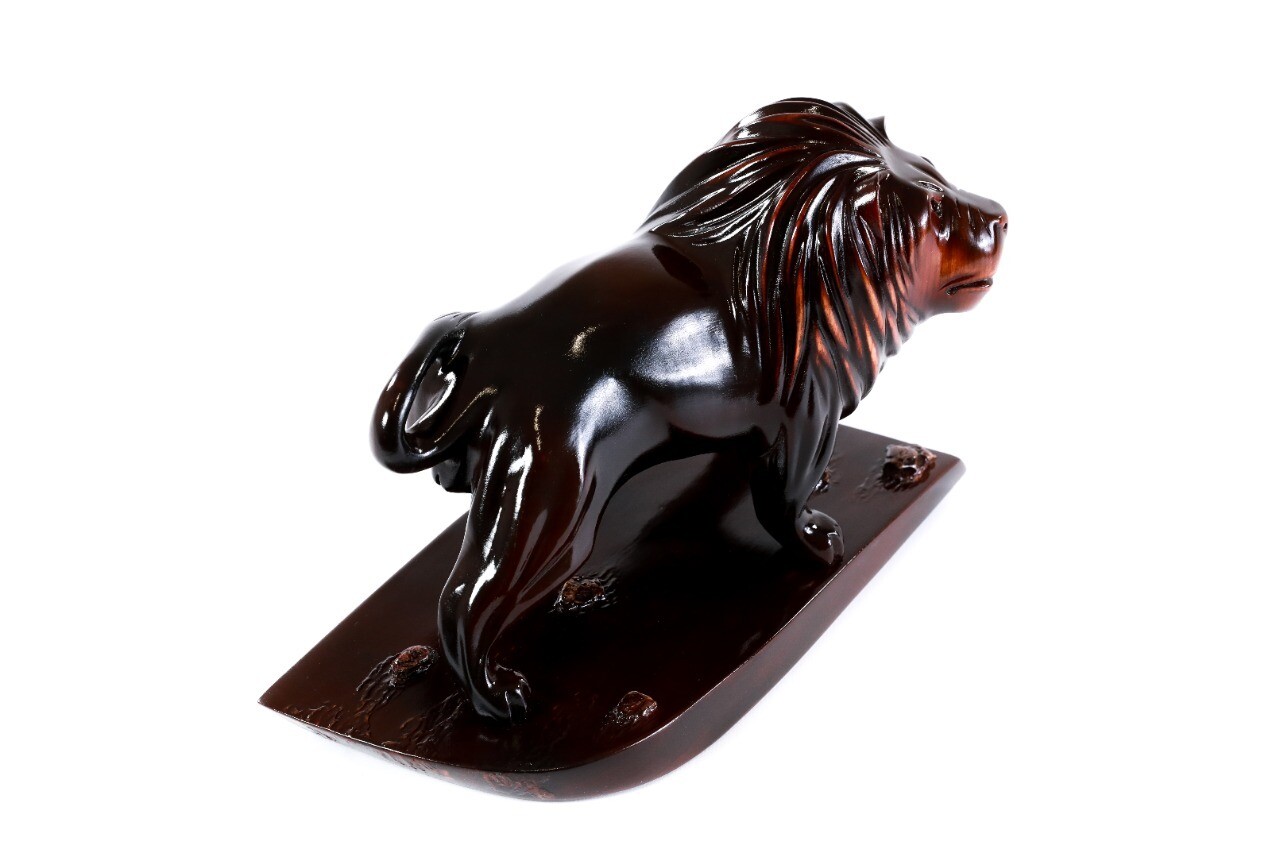 Hand Made Wooden Souvenir Lion