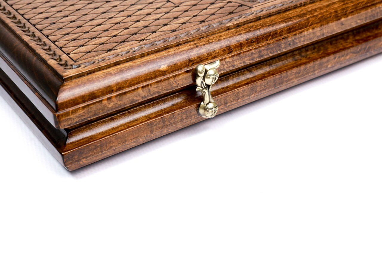Hand Made Wooden Backgammon Pomegranate tree 24&quot; x 12&quot;