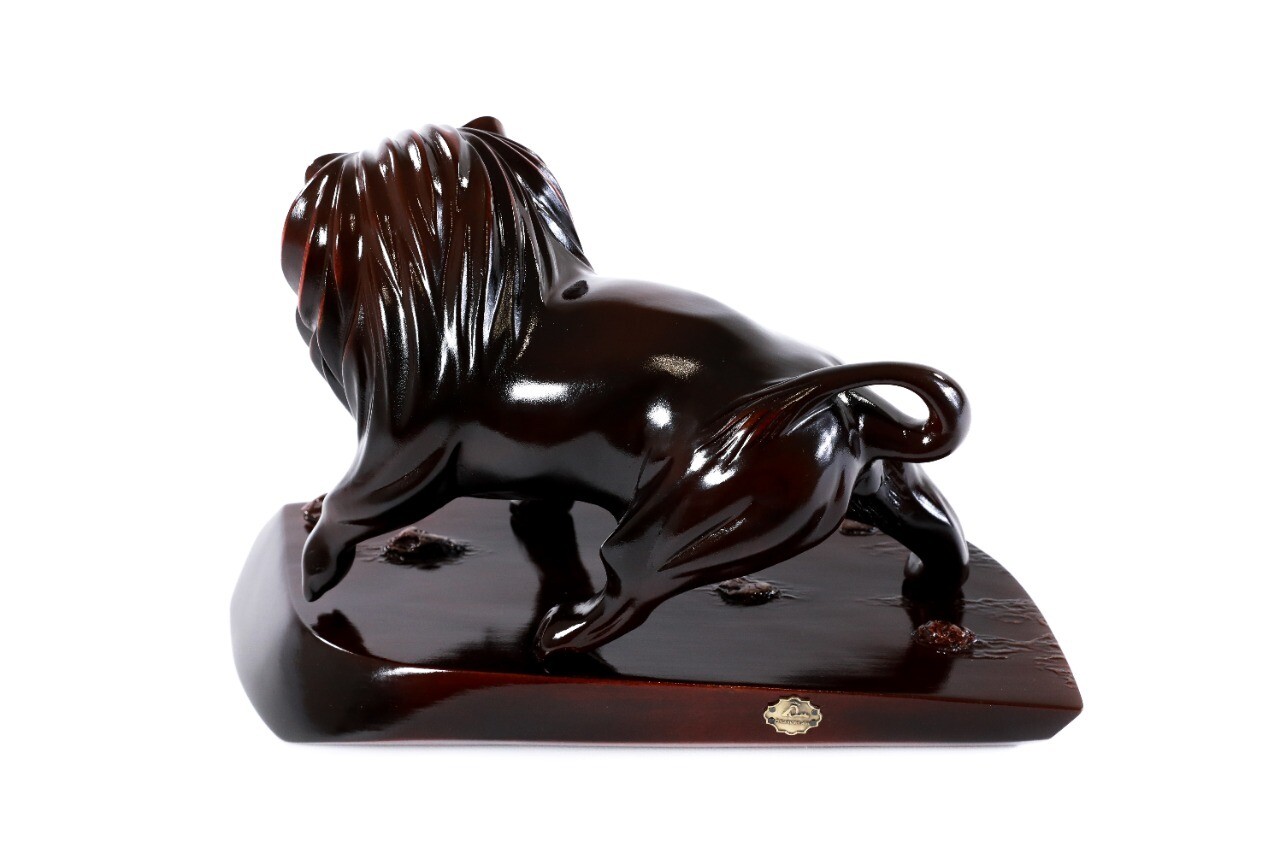 Hand Made Wooden Souvenir Lion