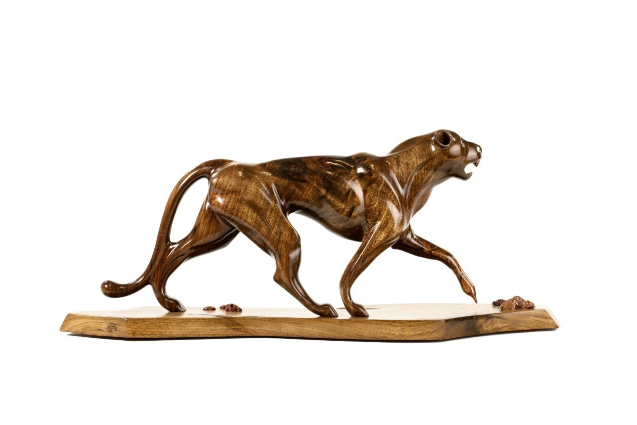Hand Made Wooden Souvenir Tiger
