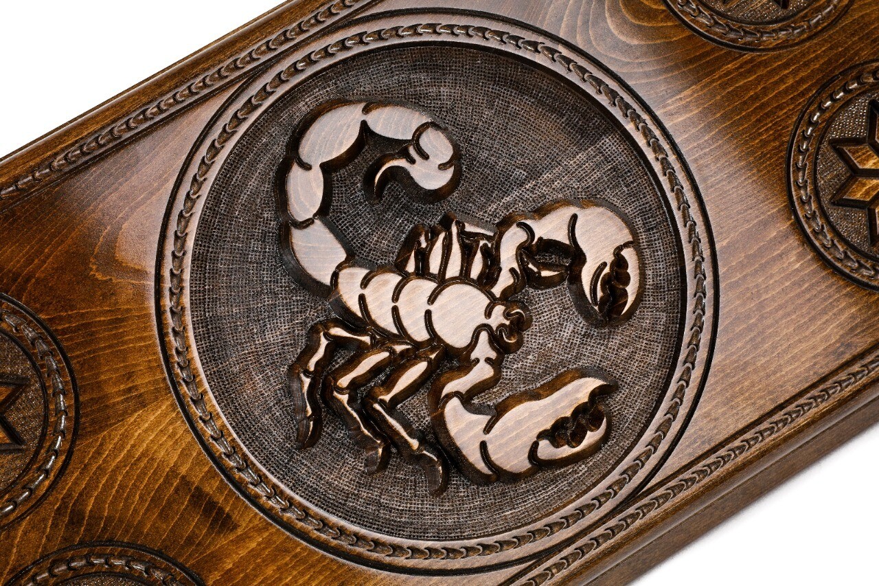 Octagram scorpion backgammon classic
 24&quot; x12&quot;