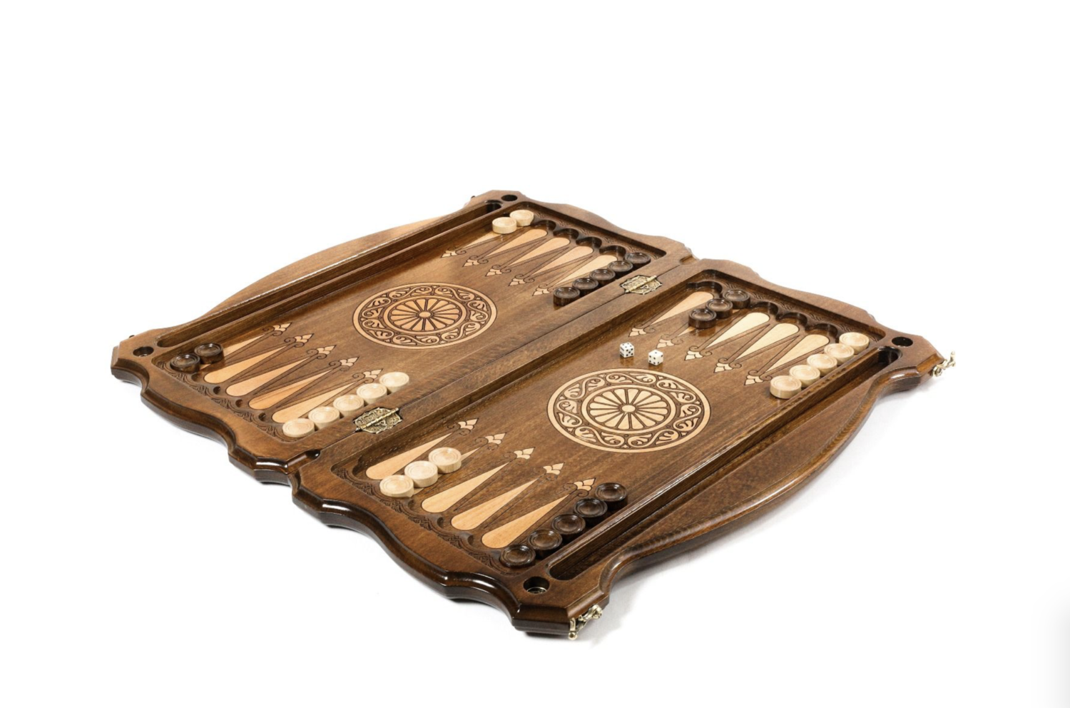 Coat of Arms of Uzbekistan backgammon with copyrighted contour outline 24&quot; x 12&quot;
