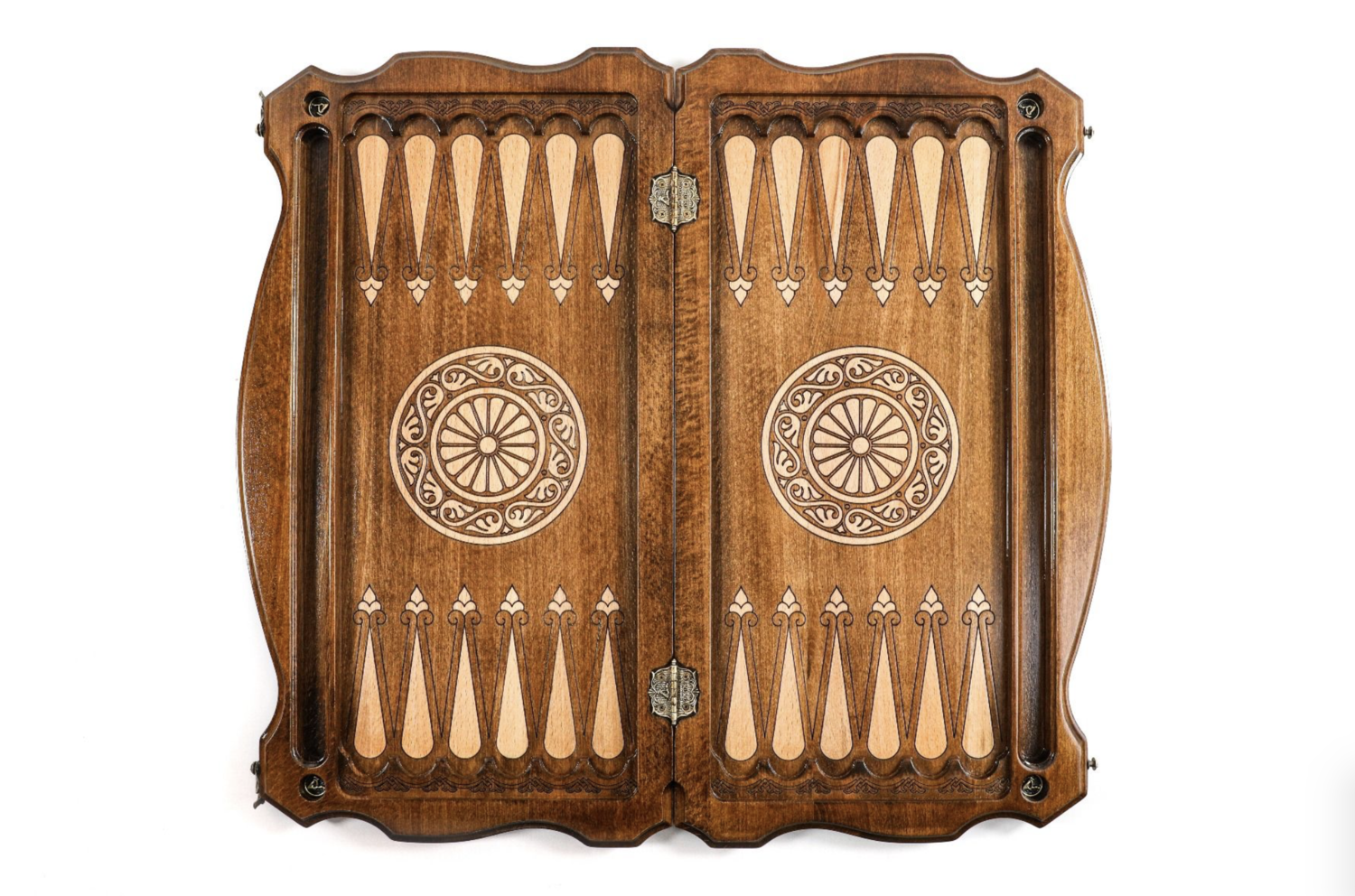 Coat of Arms of Uzbekistan backgammon with copyrighted contour outline 24&quot; x 12&quot;