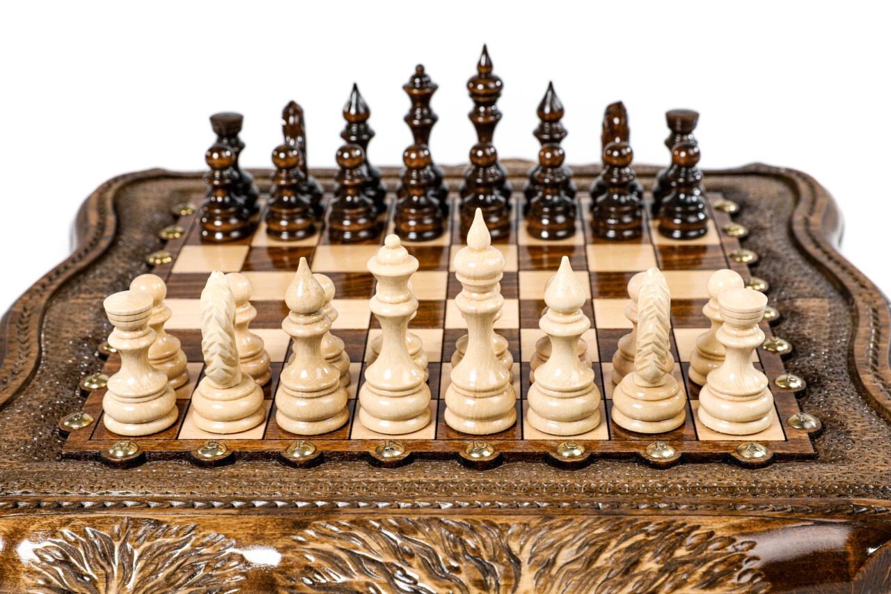 Chess-backgammon with copyrighted Mount Ararat outline 40/40/3cm