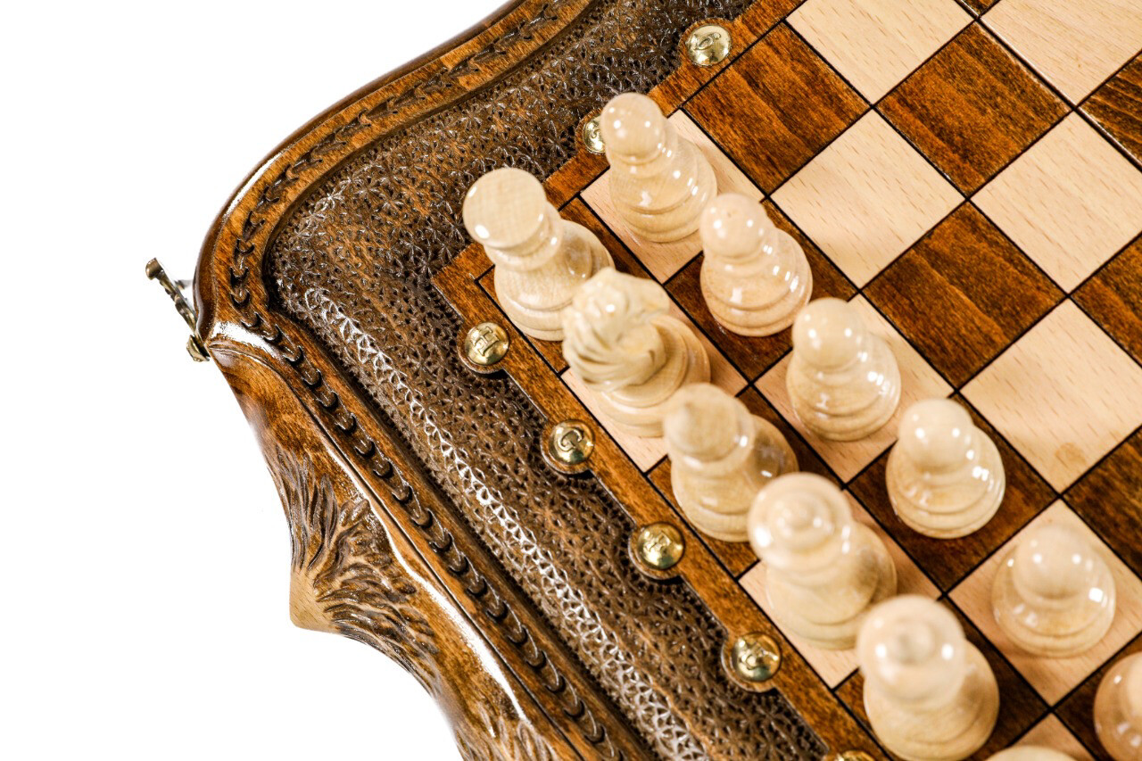 Chess-backgammon with copyrighted Mount Ararat outline 40/40/3cm
