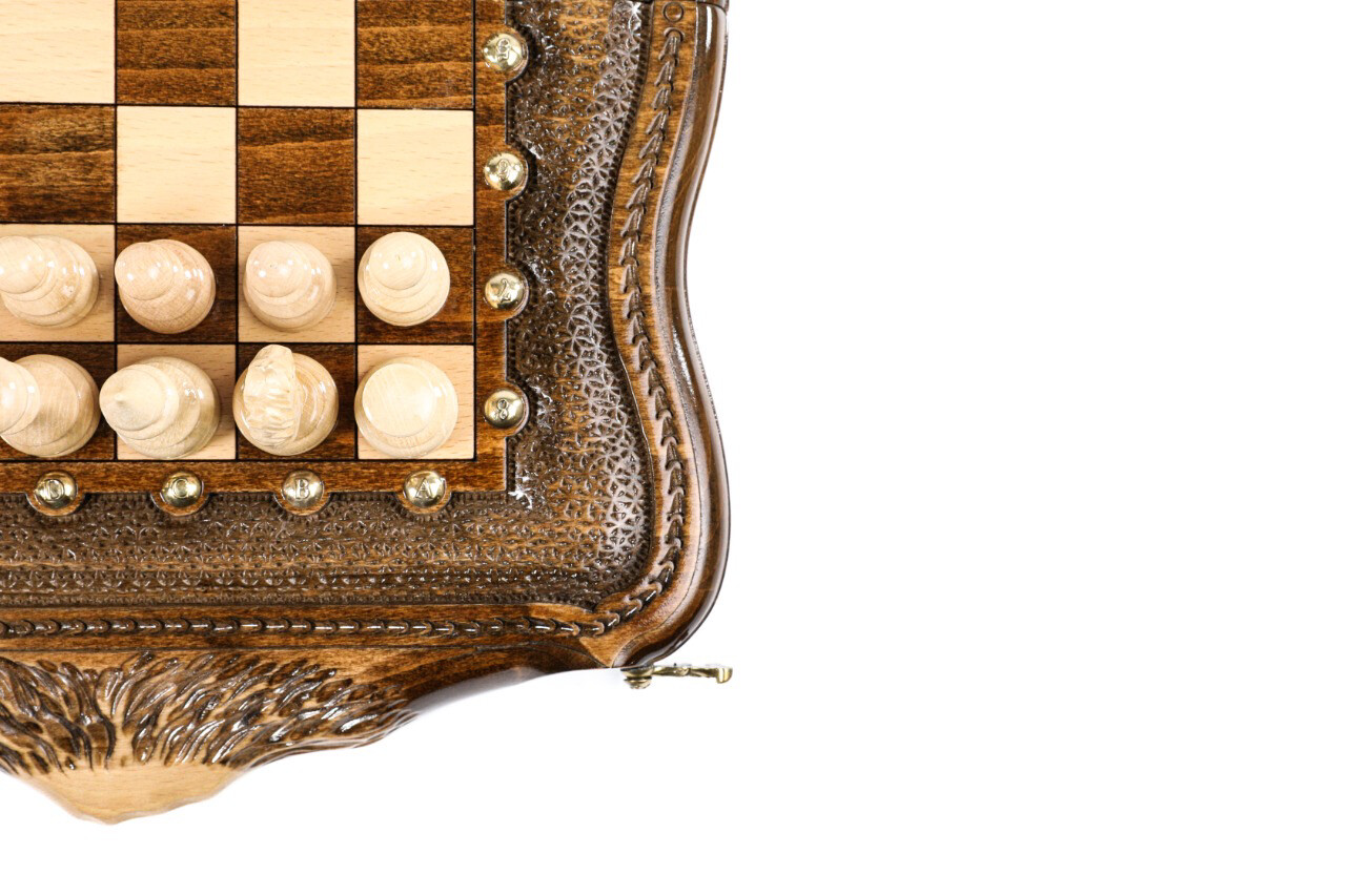 Chess-backgammon with copyrighted Mount Ararat outline 40/40/3cm