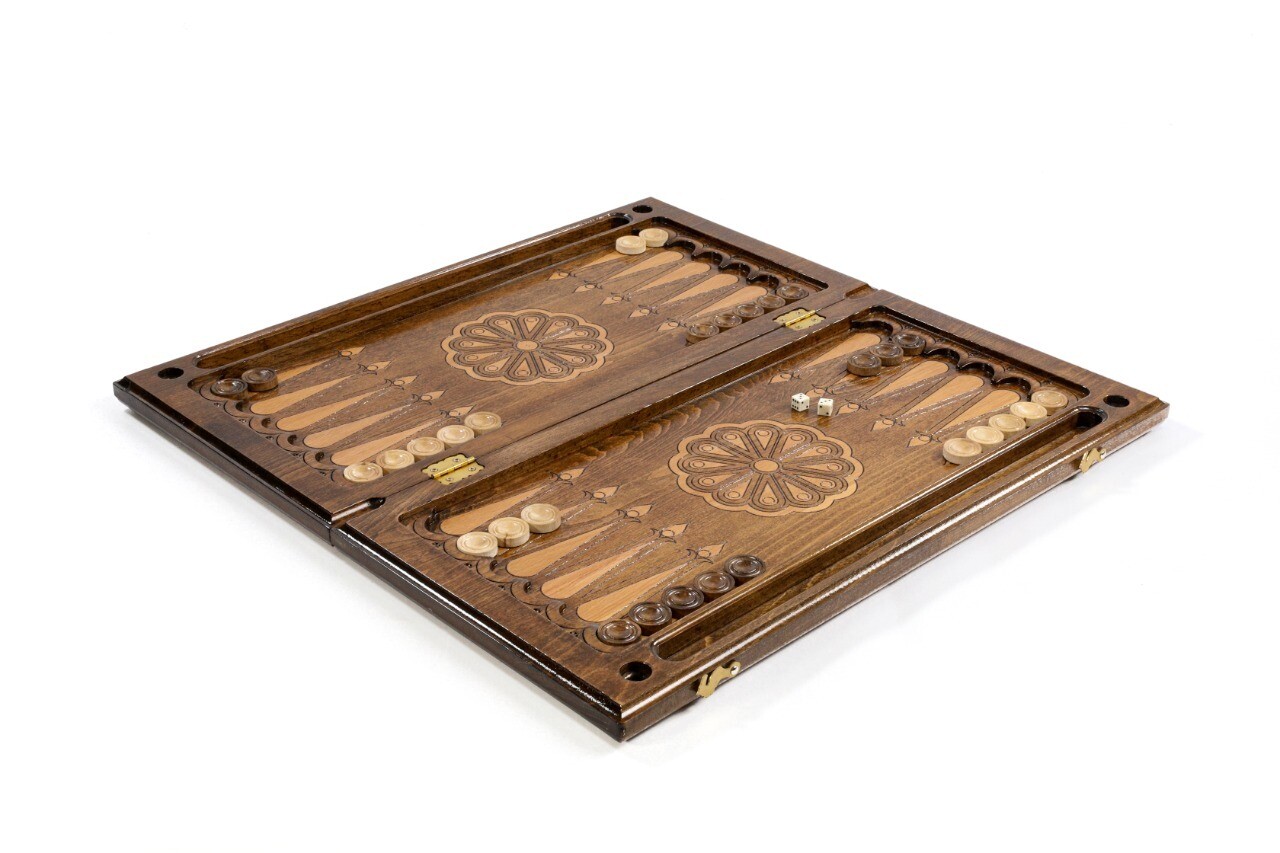 Backgammon with Ornamental motif classic  24&quot; x12&quot;