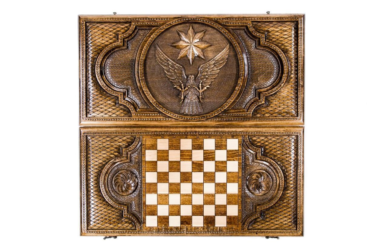 Backgammon Eagle with Octagram classic