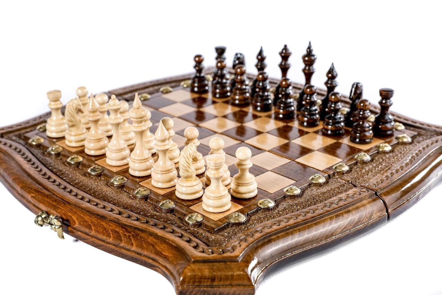 Chess-backgammon with copyrighted contour outline 30/30 cm