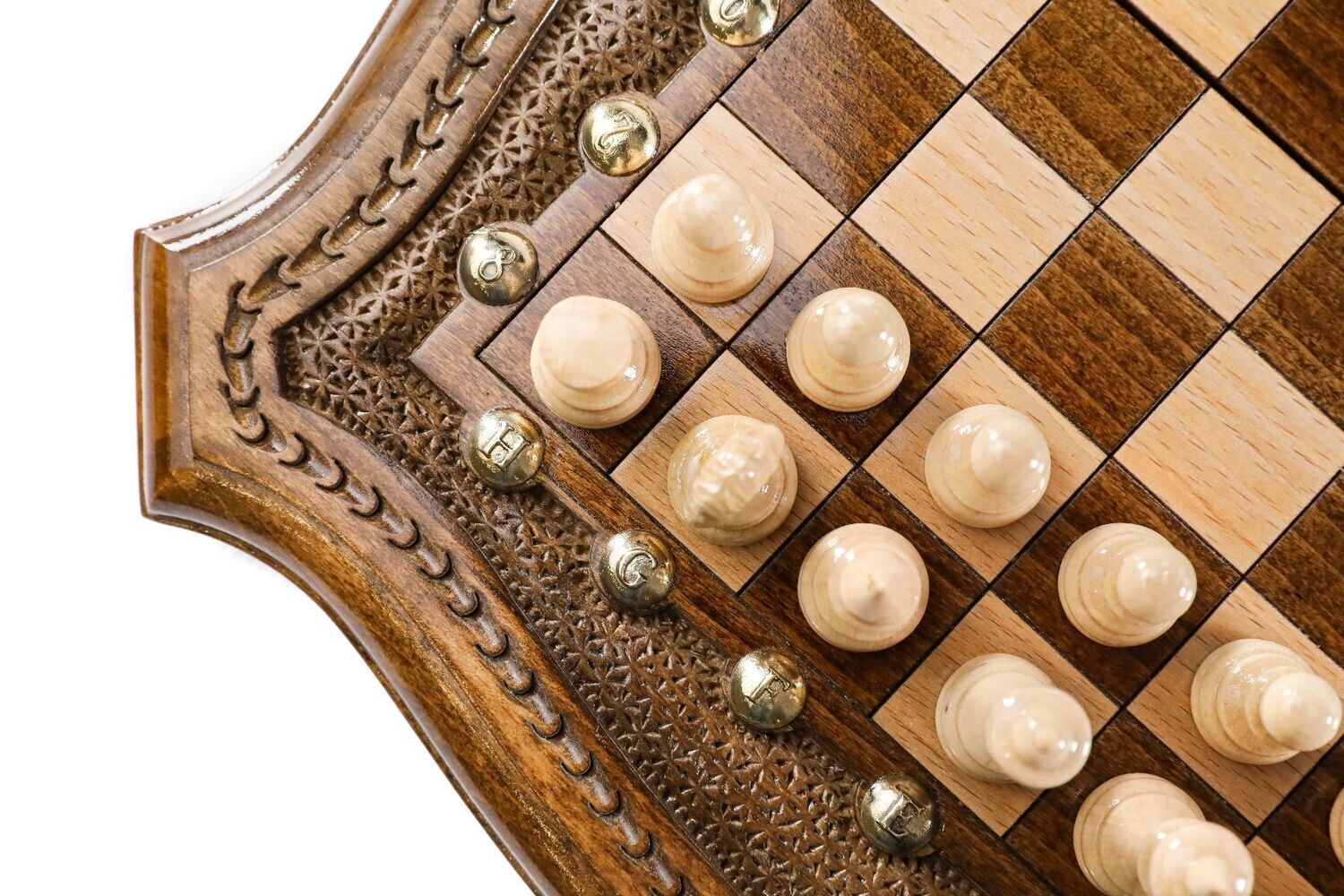 Chess-backgammon with copyrighted contour outline 30/30 cm