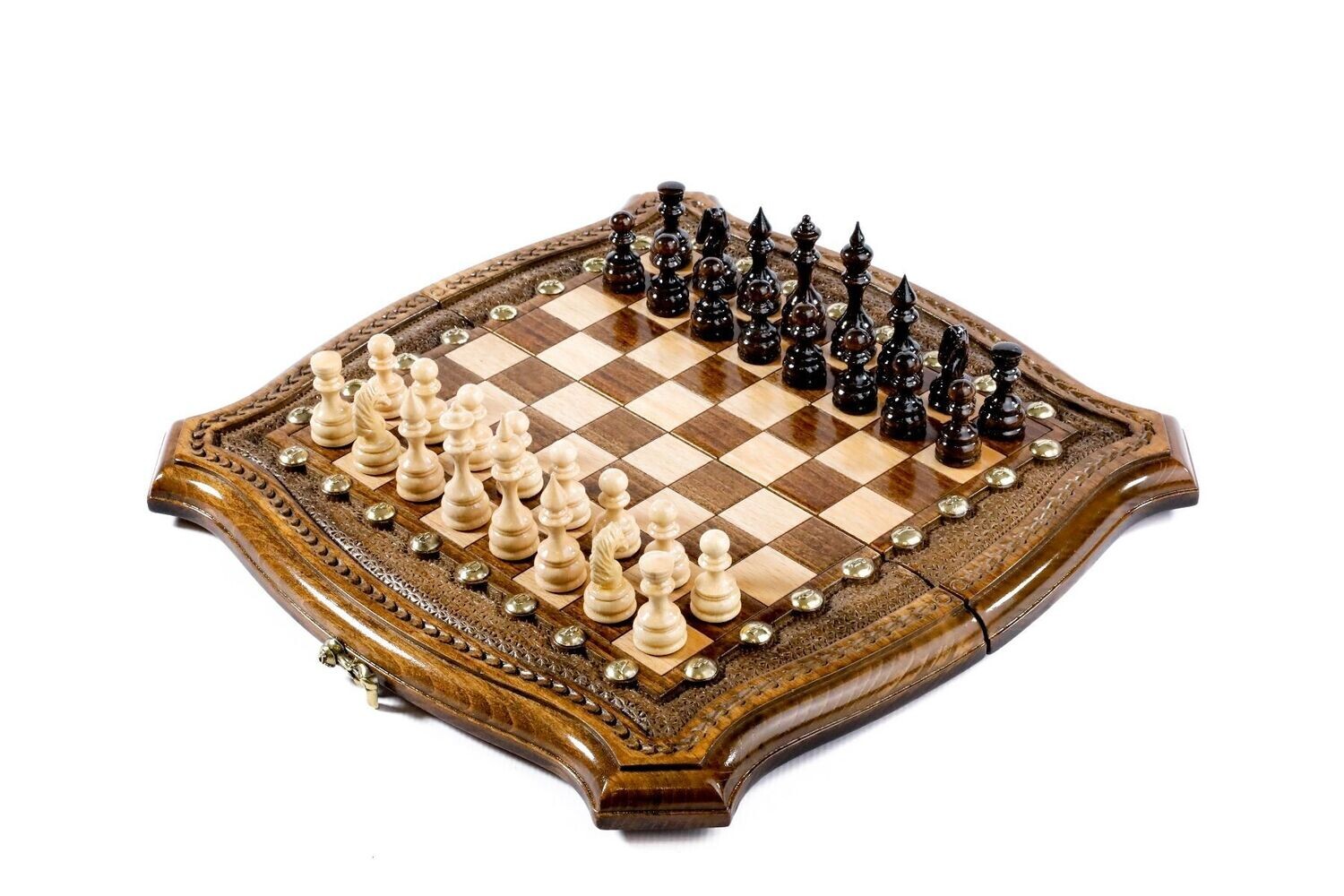 Chess-backgammon with copyrighted contour outline 30/30 cm
