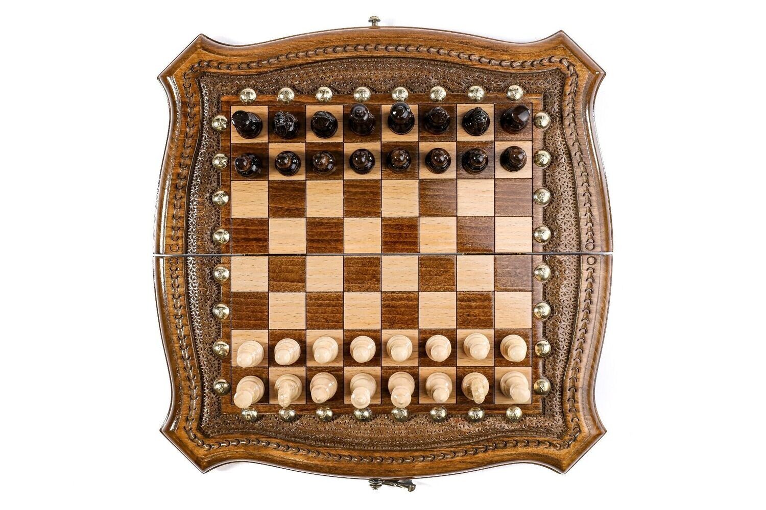 Chess-backgammon with copyrighted contour outline 30/30 cm