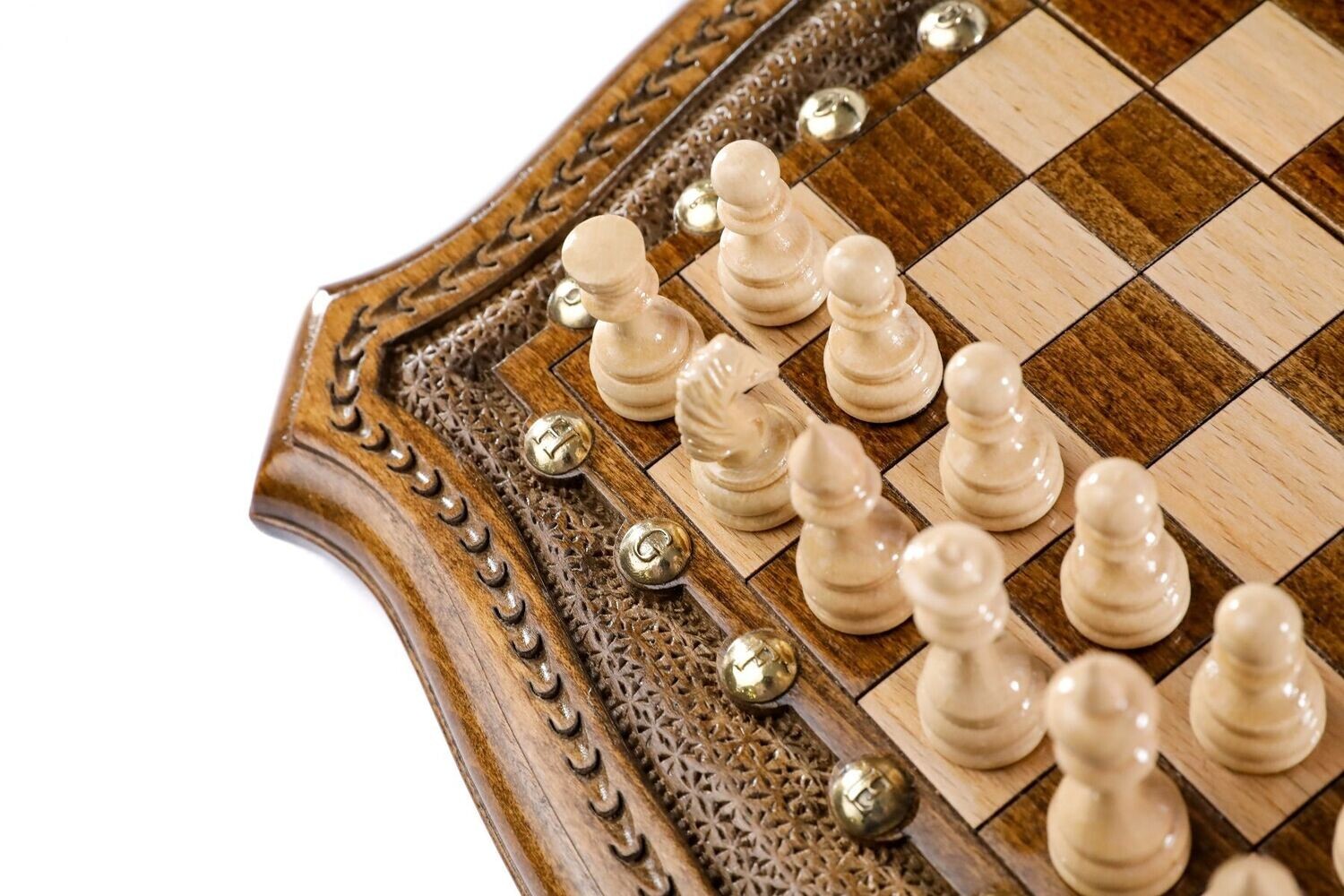 Chess-backgammon with copyrighted contour outline 30/30 cm
