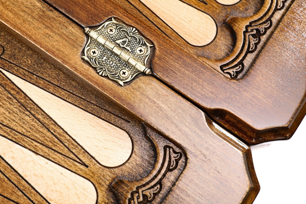 Ornamental motif Backgammon with copyrighted Mount Ararat outline
