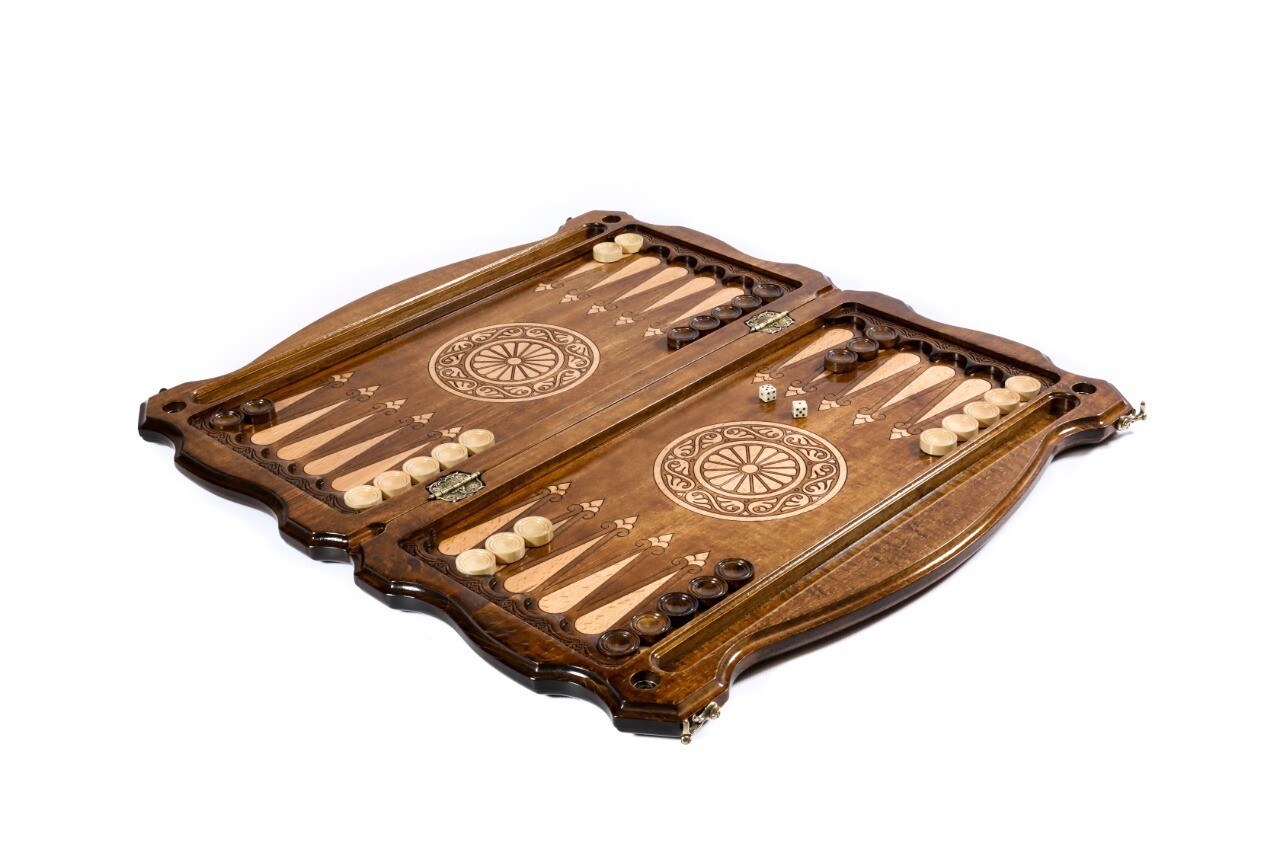 Backgammon Lion with copyrighted contour outline 24&quot; x 12&quot; x 2&quot;