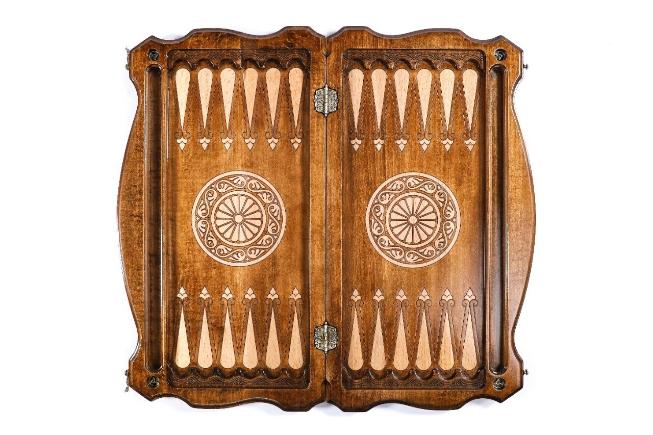 Backgammon Lion with copyrighted contour outline 24&quot; x 12&quot; x 2&quot;