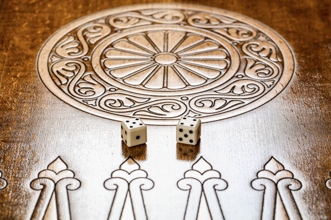 Backgammon Lion with copyrighted contour outline 24&quot; x 12&quot; x 2&quot;