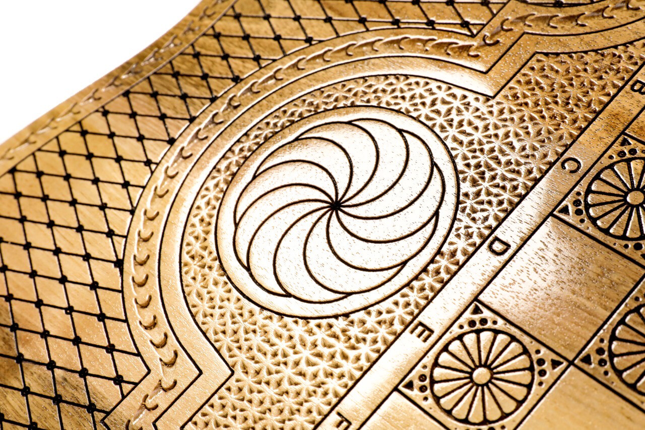 World map backgammon with copyrighted Mount Ararat outline 24&quot;x12&quot;x2&quot;
