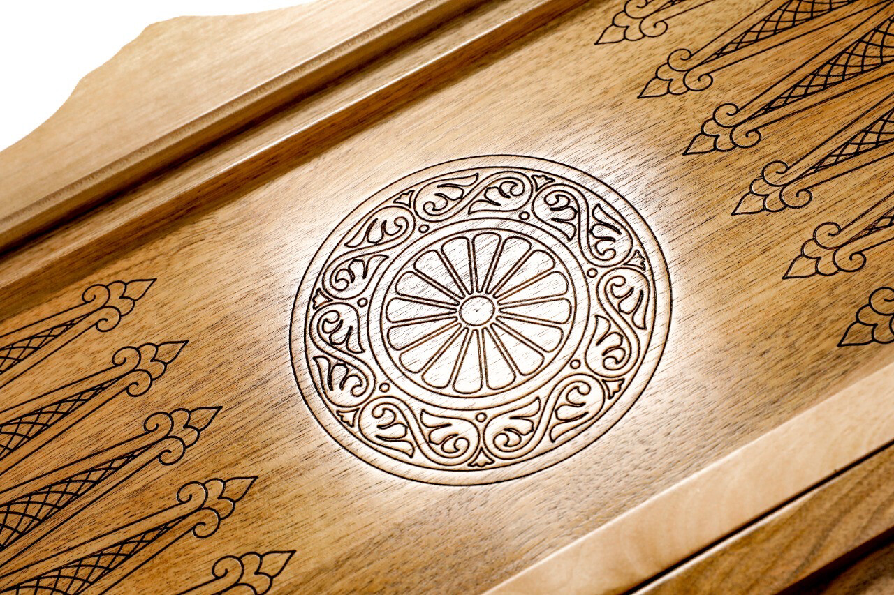 World map backgammon with copyrighted Mount Ararat outline 24&quot;x12&quot;x2&quot;