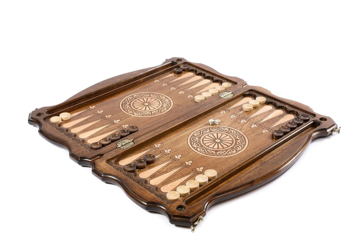 Bear backgammon with copyrighted contour outline 24x12&quot;x2&quot;