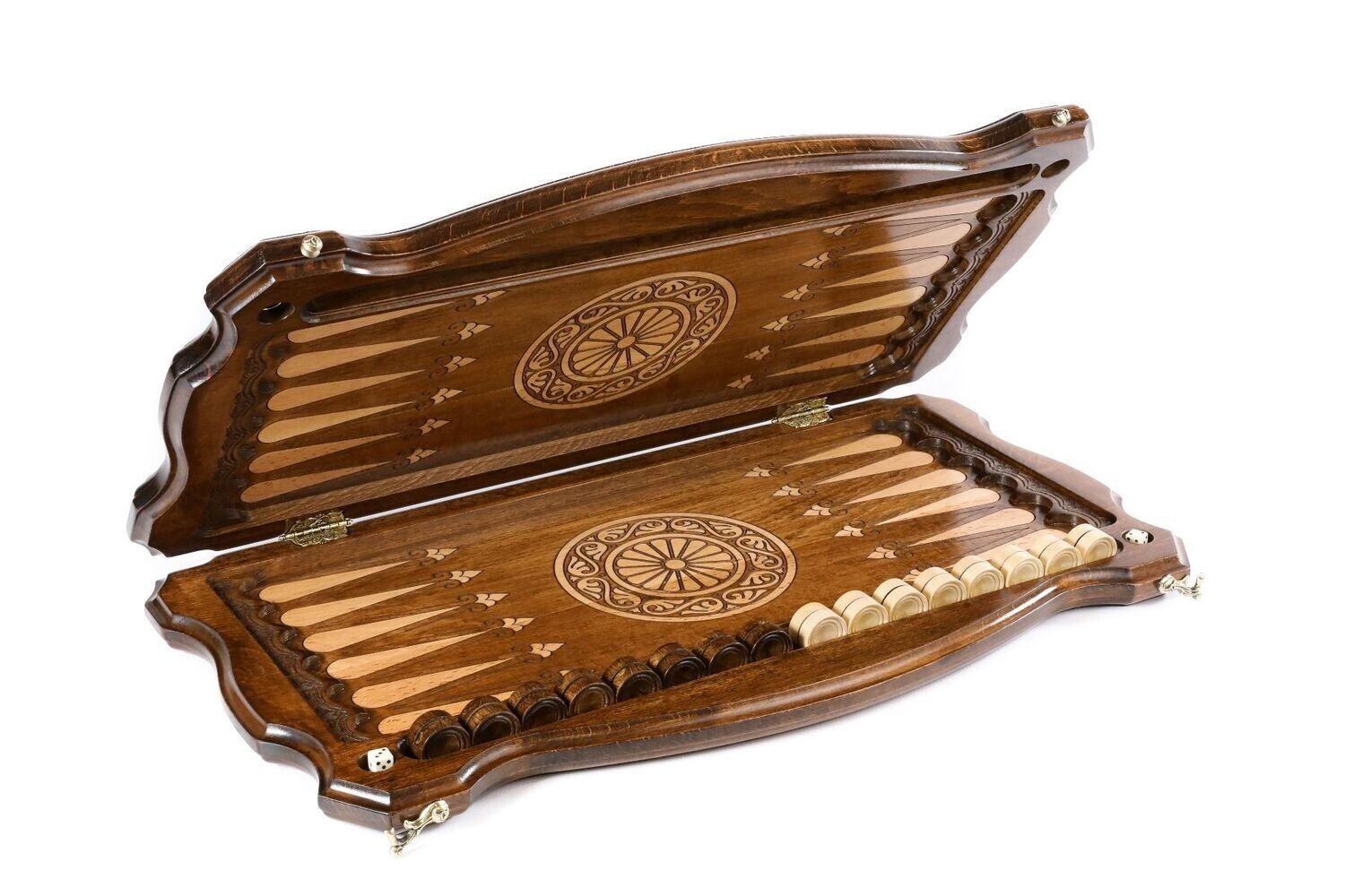 Bear backgammon with copyrighted contour outline 24x12&quot;x2&quot;