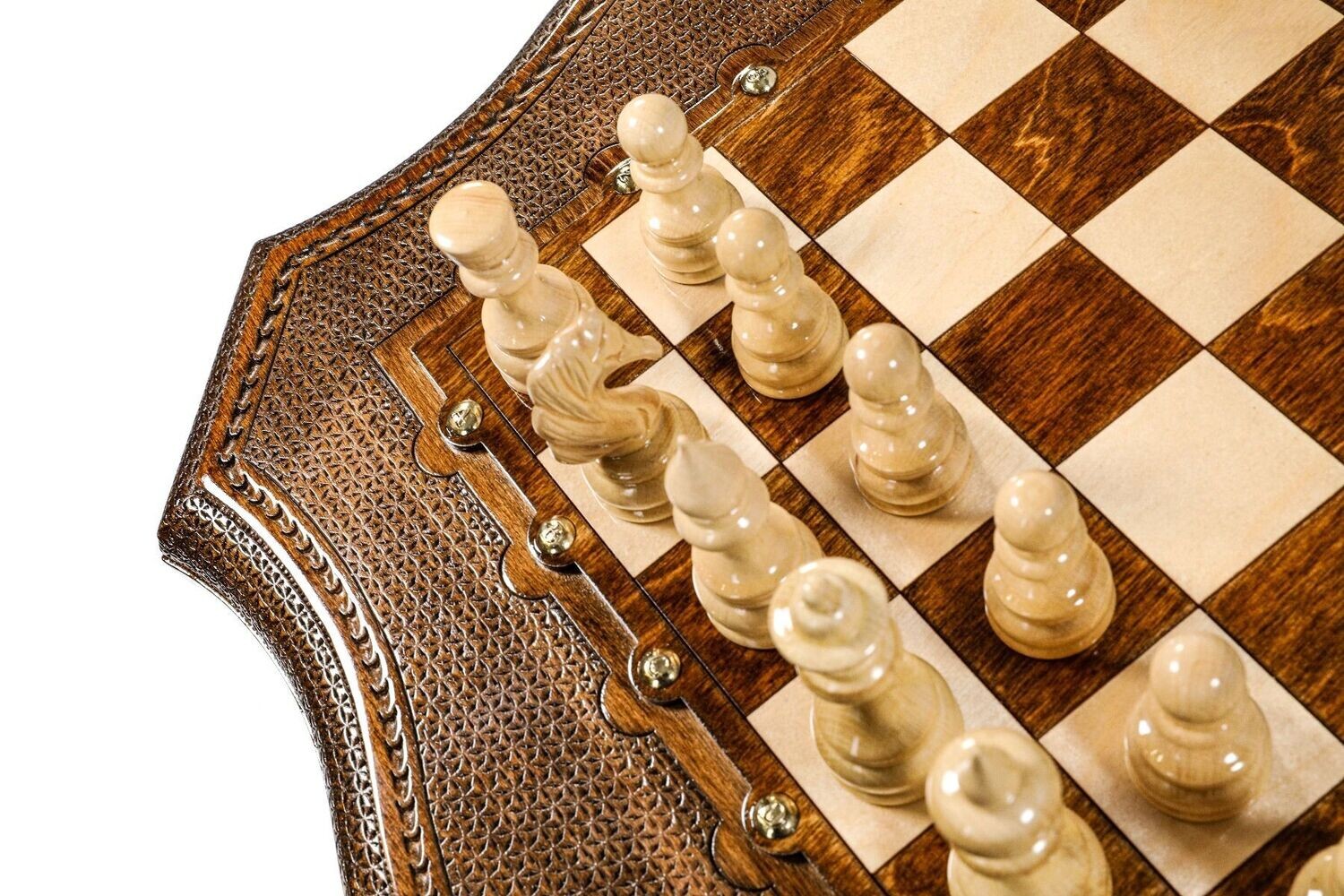 Table Chess with copyrighted contour outline 24x24x24&quot;