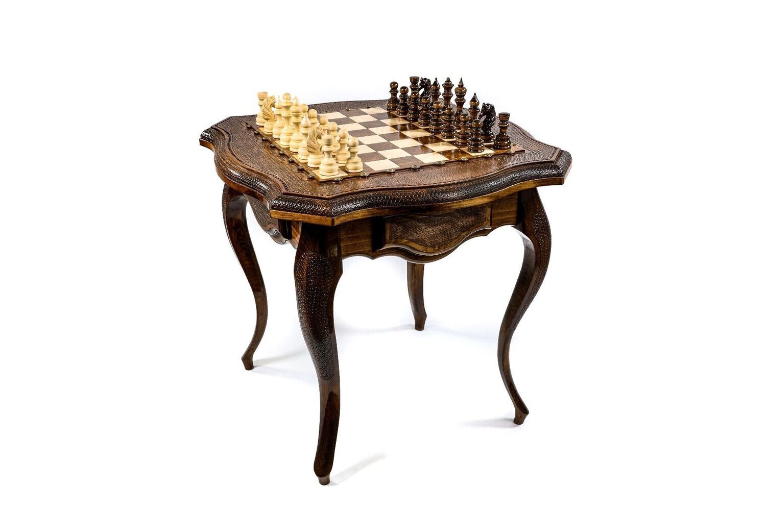 Table Chess with copyrighted contour outline 24x24x24&quot;