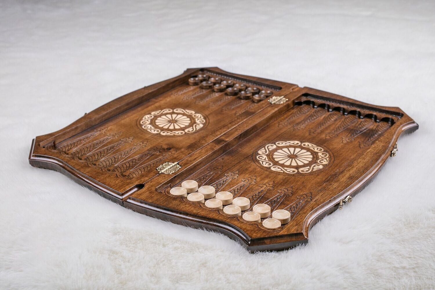 Chess-backgammon classic Eternity with patterns 24x24x2&quot;