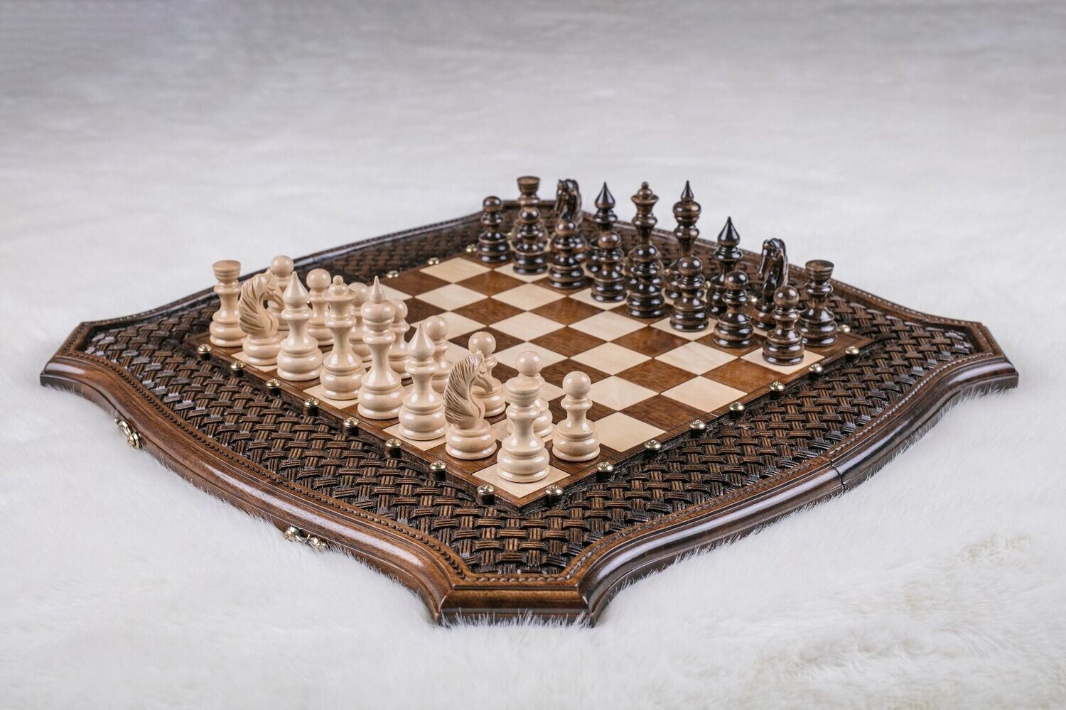 Chess-backgammon classic Eternity with patterns 24x24x2&quot;