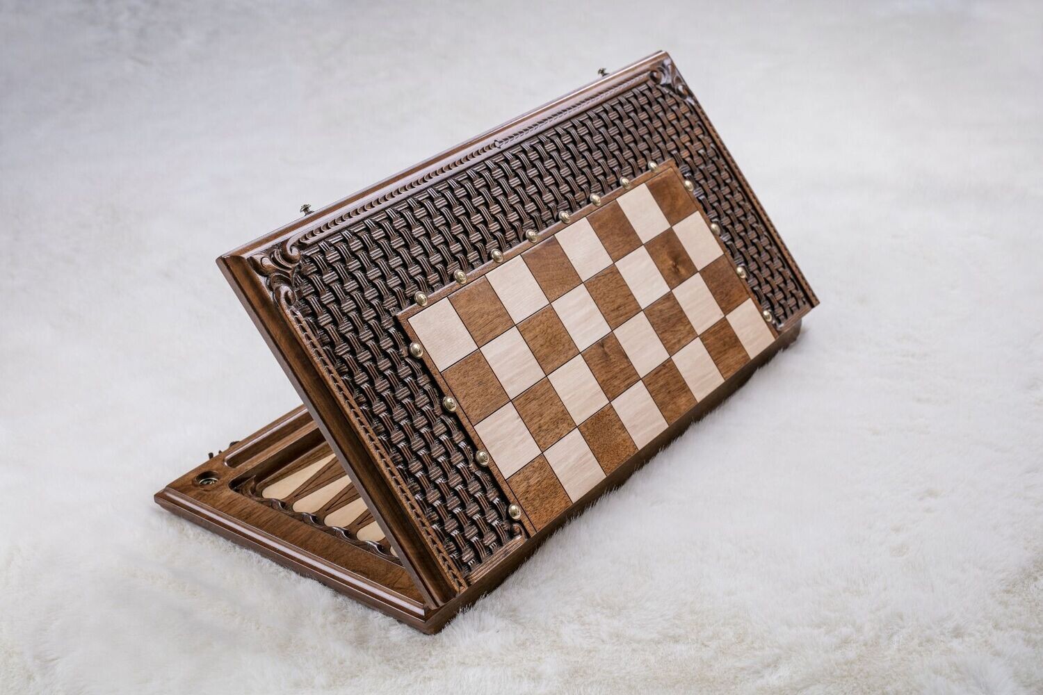 Chess-backgammon classic Eternity with patterns 24x24x2&quot;