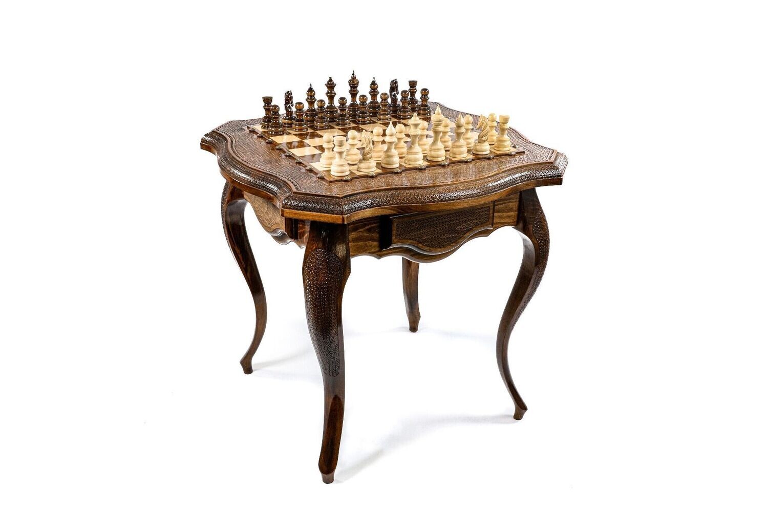 Table Chess with copyrighted contour outline 24x24x24&quot;
