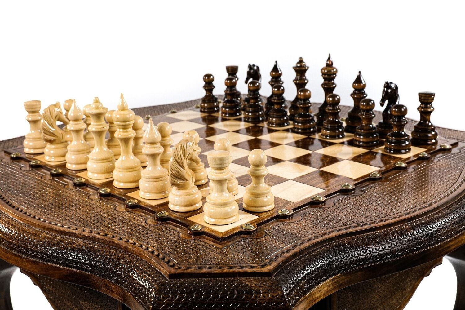 Table Chess with copyrighted contour outline 24x24x24&quot;