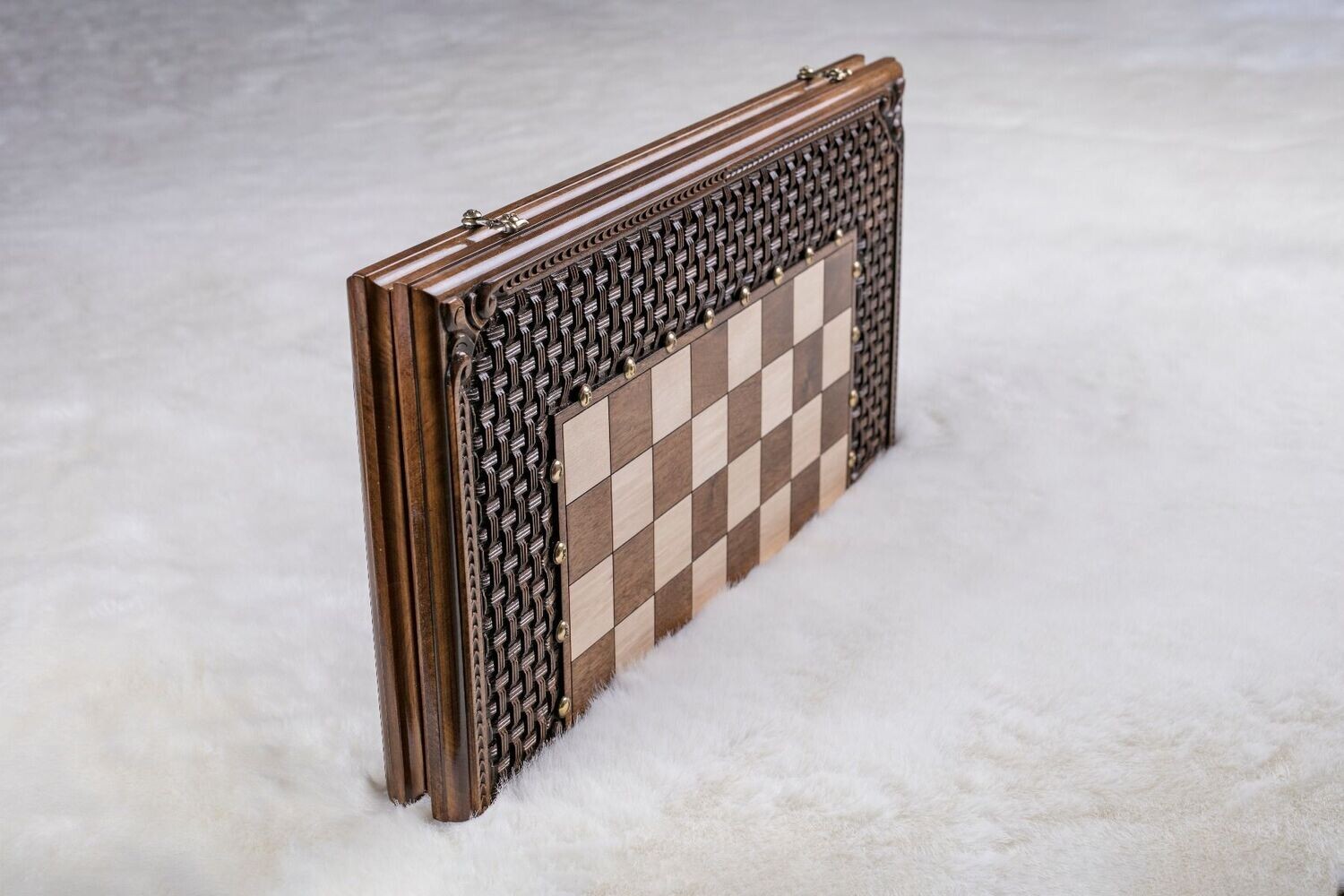 Chess-backgammon classic Eternity with patterns 24x24x2&quot;