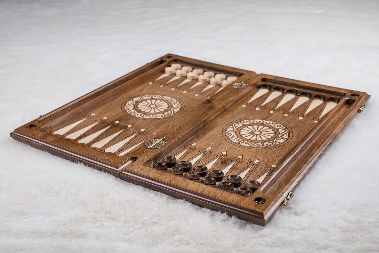 Chess-backgammon classic Eternity with patterns 24x24x2&quot;