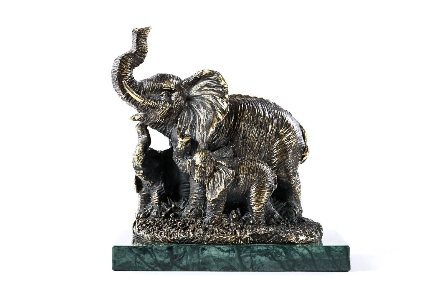 Bronze sculpture Elephant with its calfs
