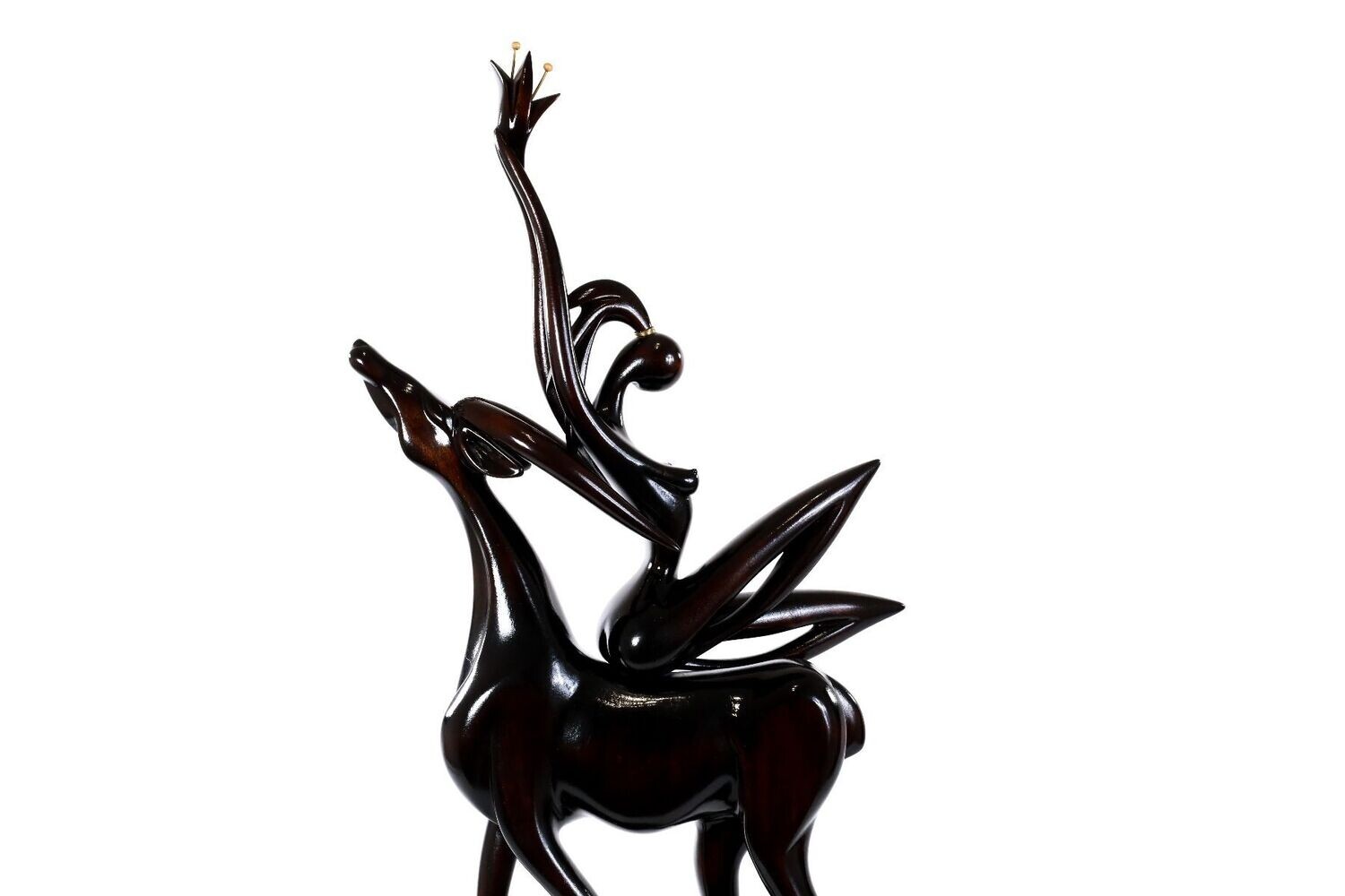 Girl with Antelope sculpture 24/13/73 cm